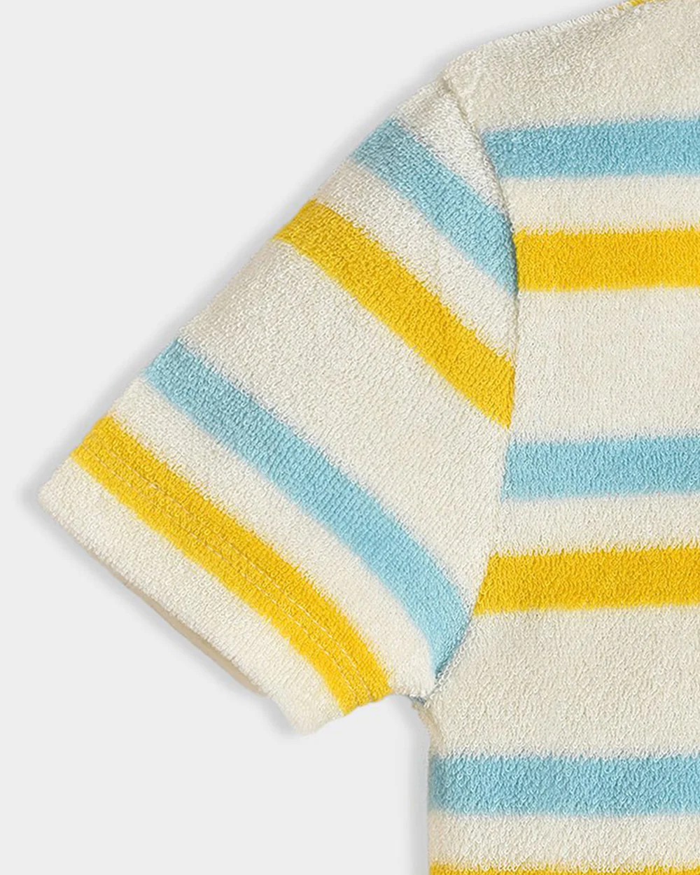 Mi Arcus Yellow & Blue Coord Set-Striped-Cotton-For Infants - Image 6