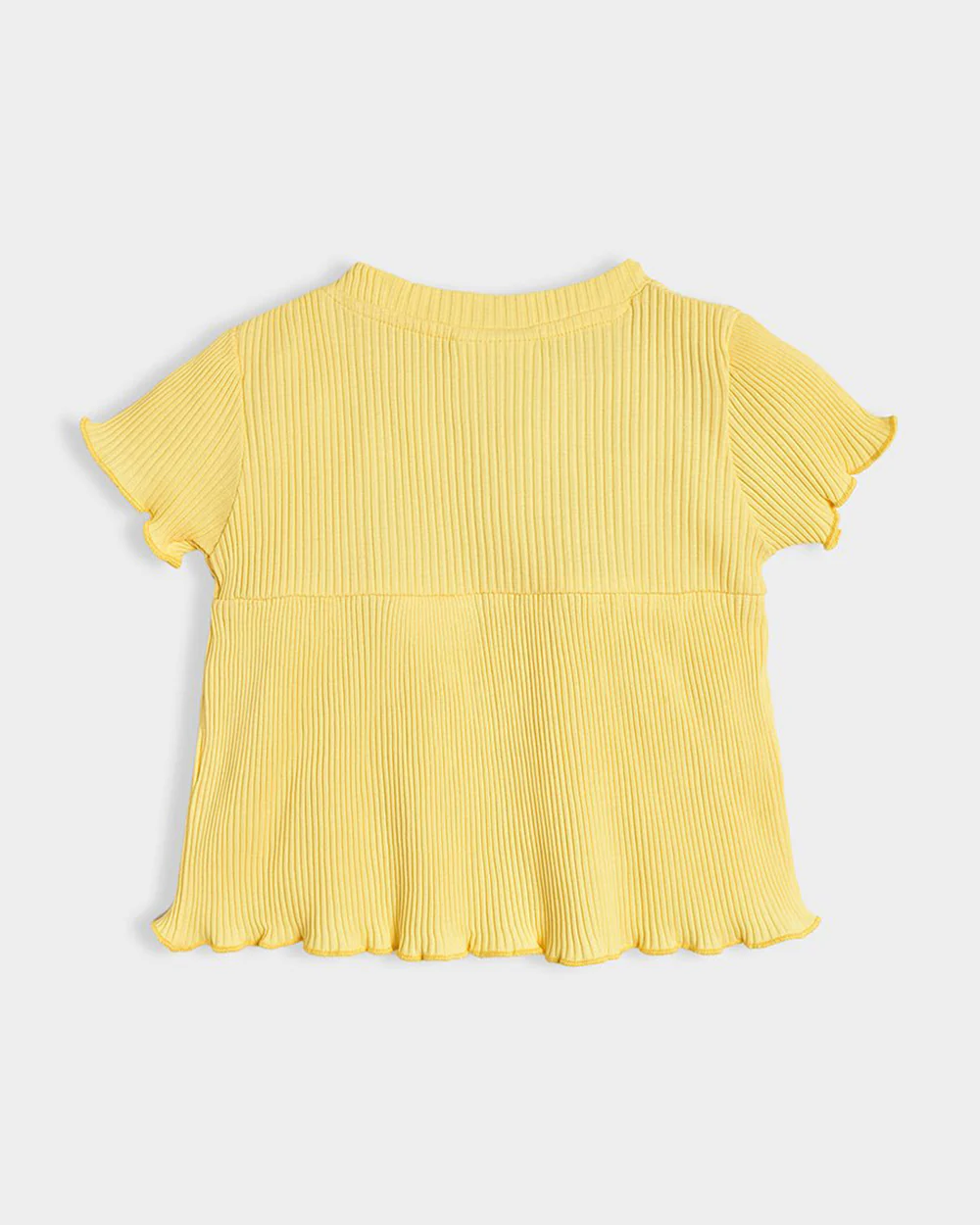 Mi Arcus Yellow Coord Set-Solid-Cotton-For Infants - Image 4
