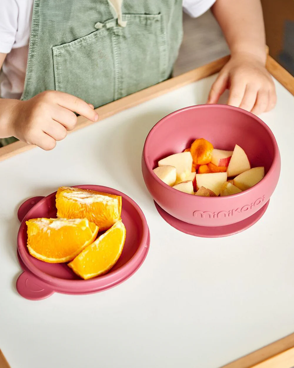 MinikOiOi Baby Led Weaning Set-100% Premium Silicone-Velvet Rose-Set of 4-For Feeding Infants - Image 4