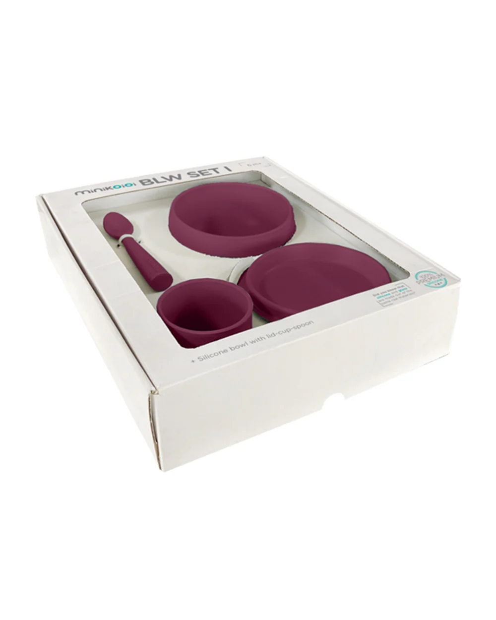 MinikOiOi Baby Led Weaning Set-100% Premium Silicone-Velvet Rose-Set of 4-For Feeding Infants - Image 6