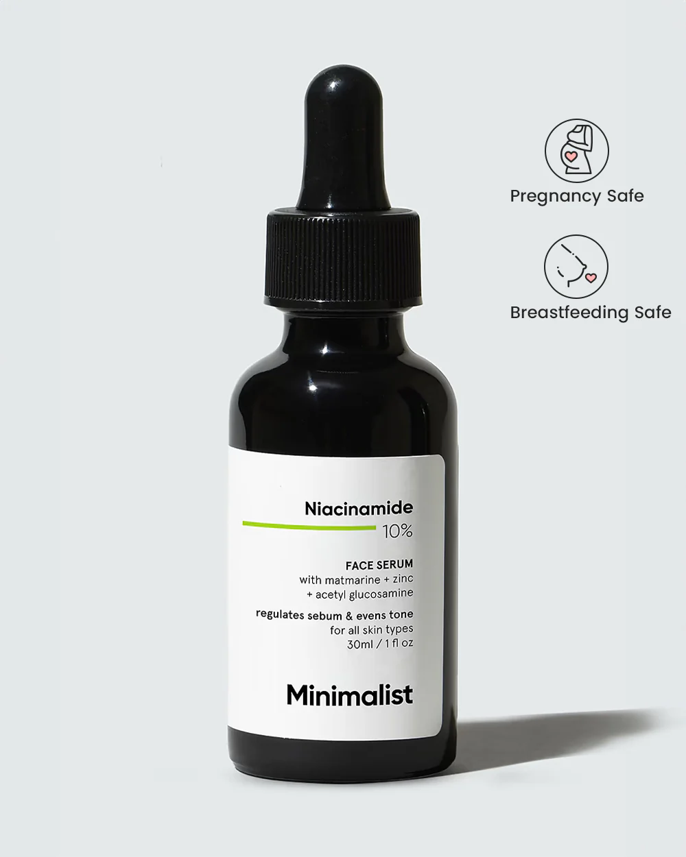 Minimalist 10% Niacinamide Face Serum-For Acne & Oily Skin-Improves Skin Texture-Pregnancy & Breastfeeding Safe