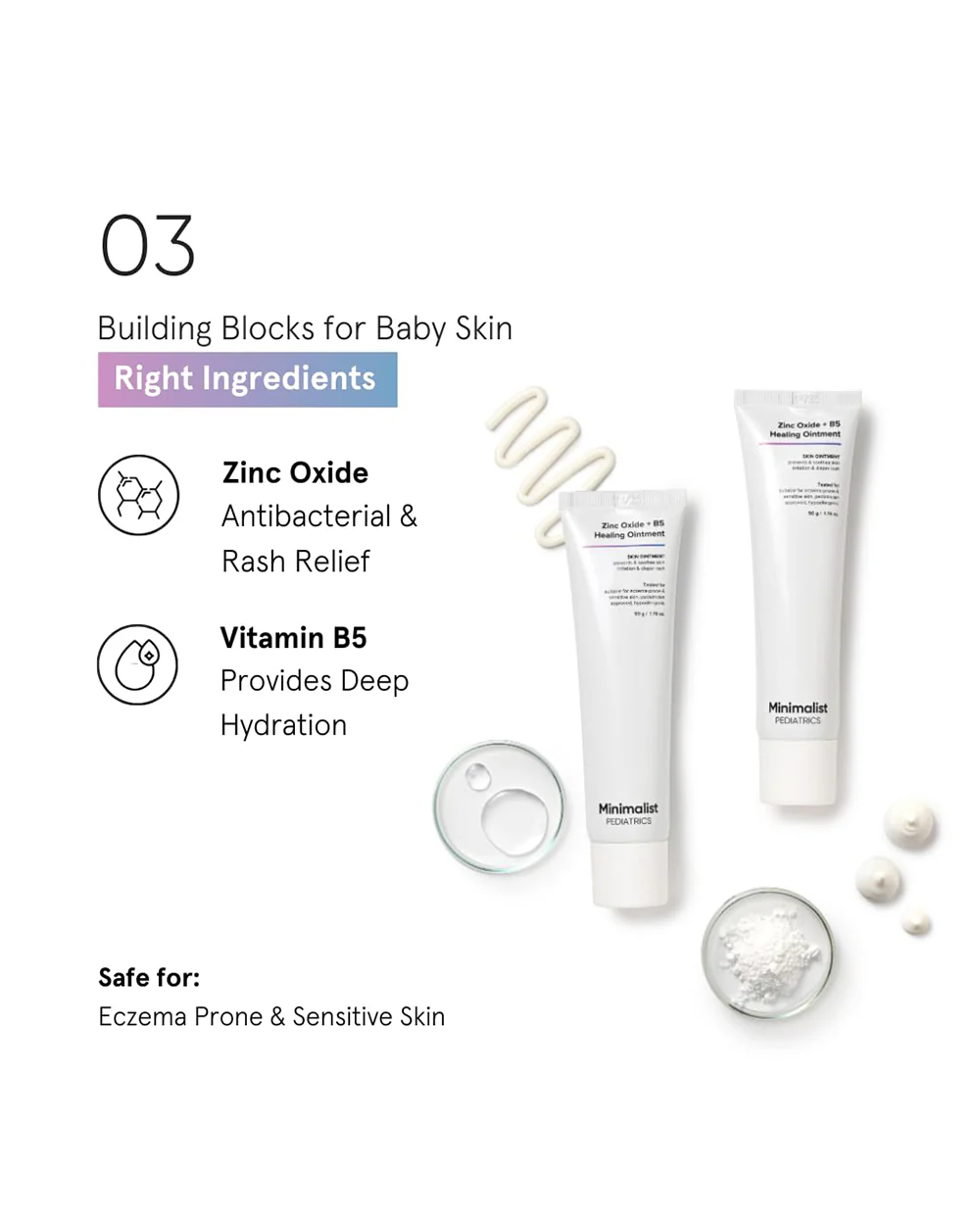Minimalist Zinc Oxide + B5 Healing Ointment-Diaper Rash Cream-With Sunflower Oil - Image 7