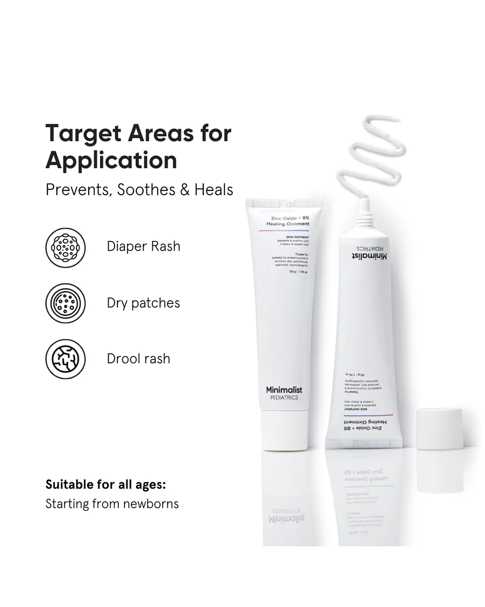 Minimalist Zinc Oxide + B5 Healing Ointment-Diaper Rash Cream-With Sunflower Oil - Image 8