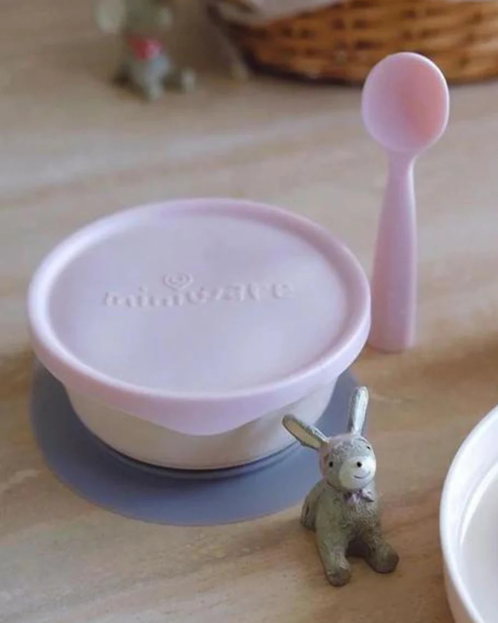 Miniware First Bite Bowl-With Suction Foot-Biodegradable-With Spoon-Vanilla & Cotton Candy-For Feeding Infants - Image 10
