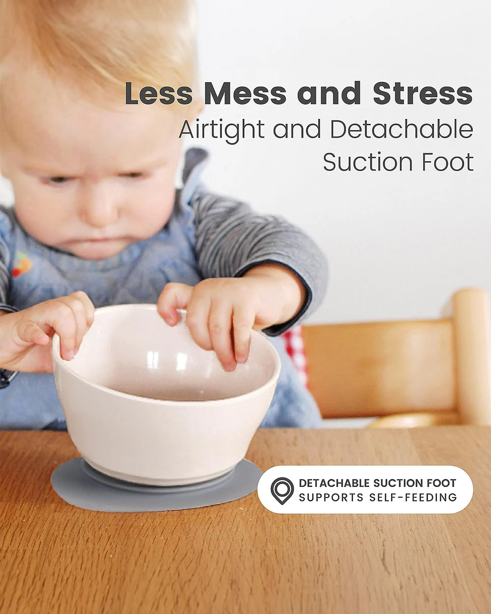 Miniware First Bite Bowl-With Suction Foot-Biodegradable-With Spoon-Vanilla & Cotton Candy-For Feeding Infants - Image 4