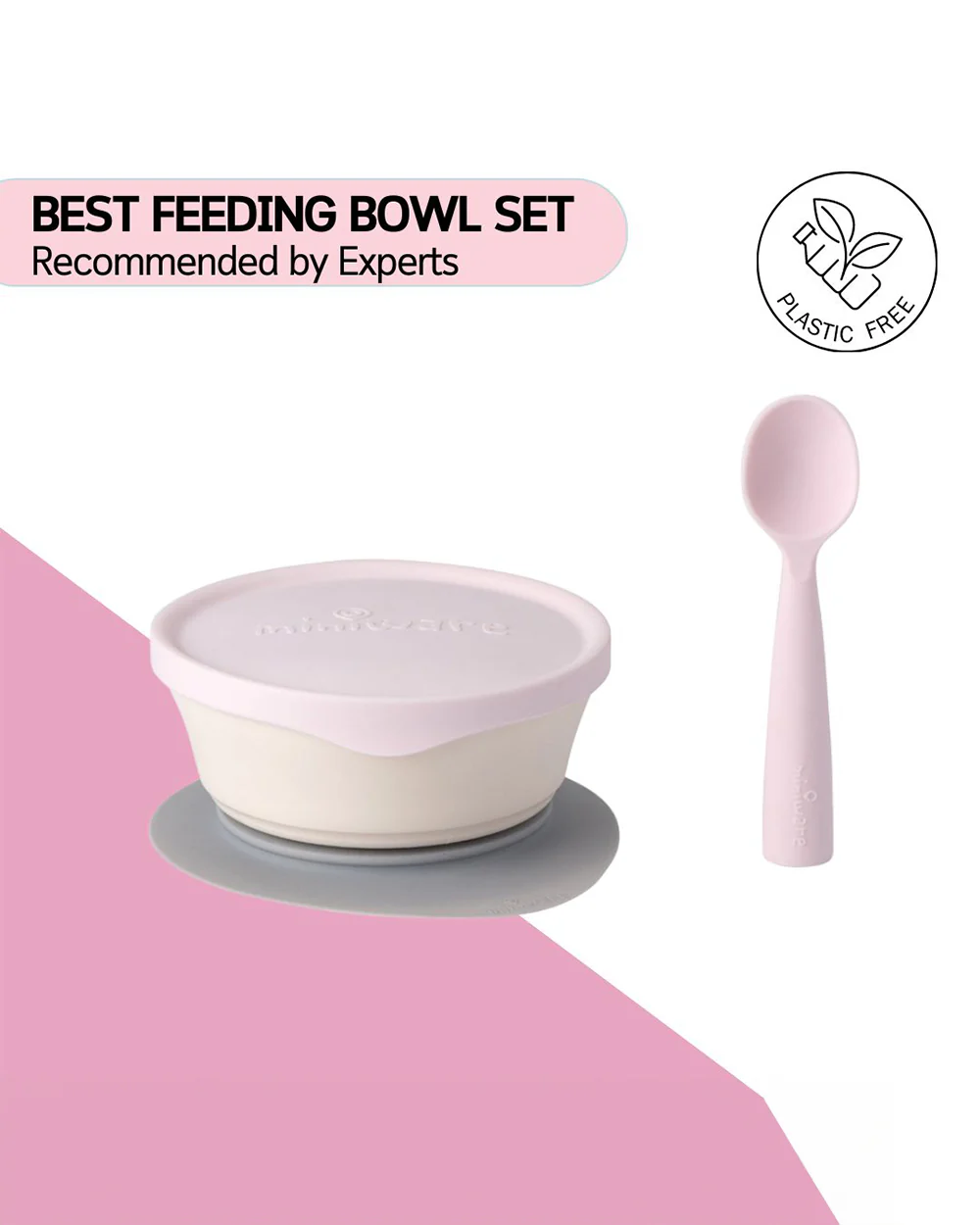 Miniware First Bite Bowl-With Suction Foot-Biodegradable-With Spoon-Vanilla & Cotton Candy-For Feeding Infants - Image 8