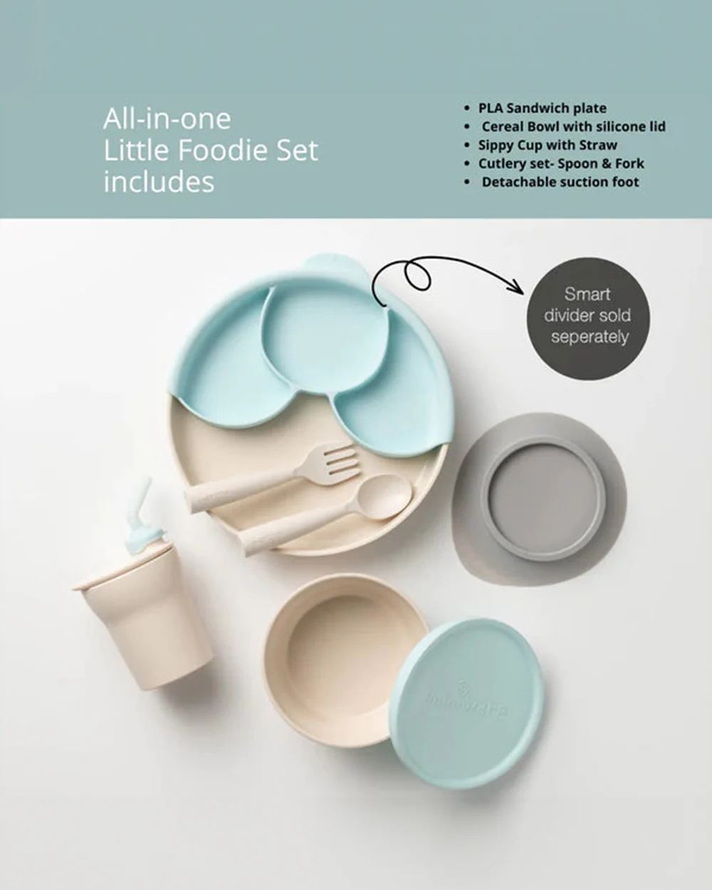 Miniware Little Foodie All In One Meal Set-With Suction Base-Asia Little Hipster-For Feeding Infants - Image 4