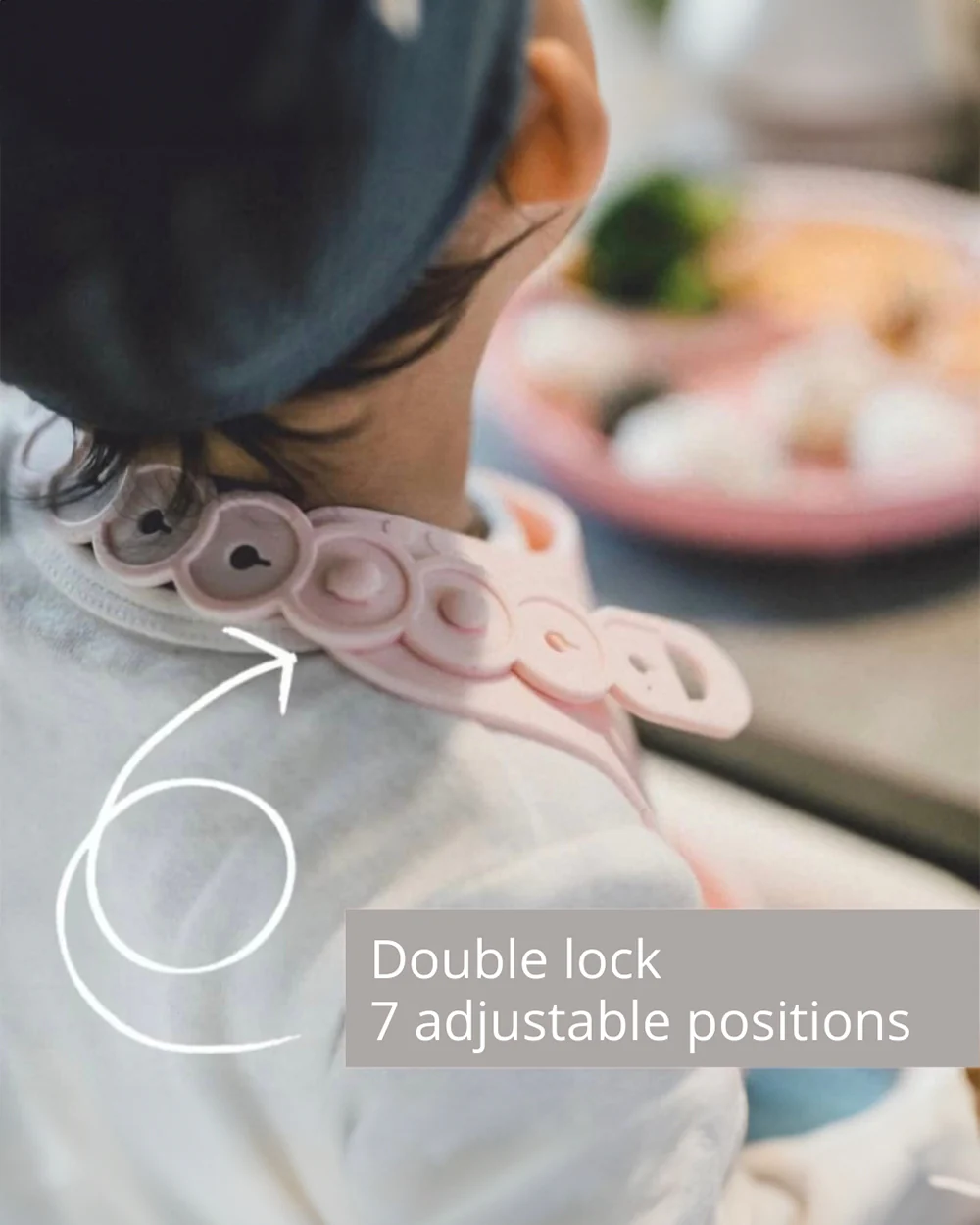 Miniware Roll & Lock Waterproof Silicone Bib-Crumb Catcher To Reduce Mess-Aqua-For Infants - Image 8