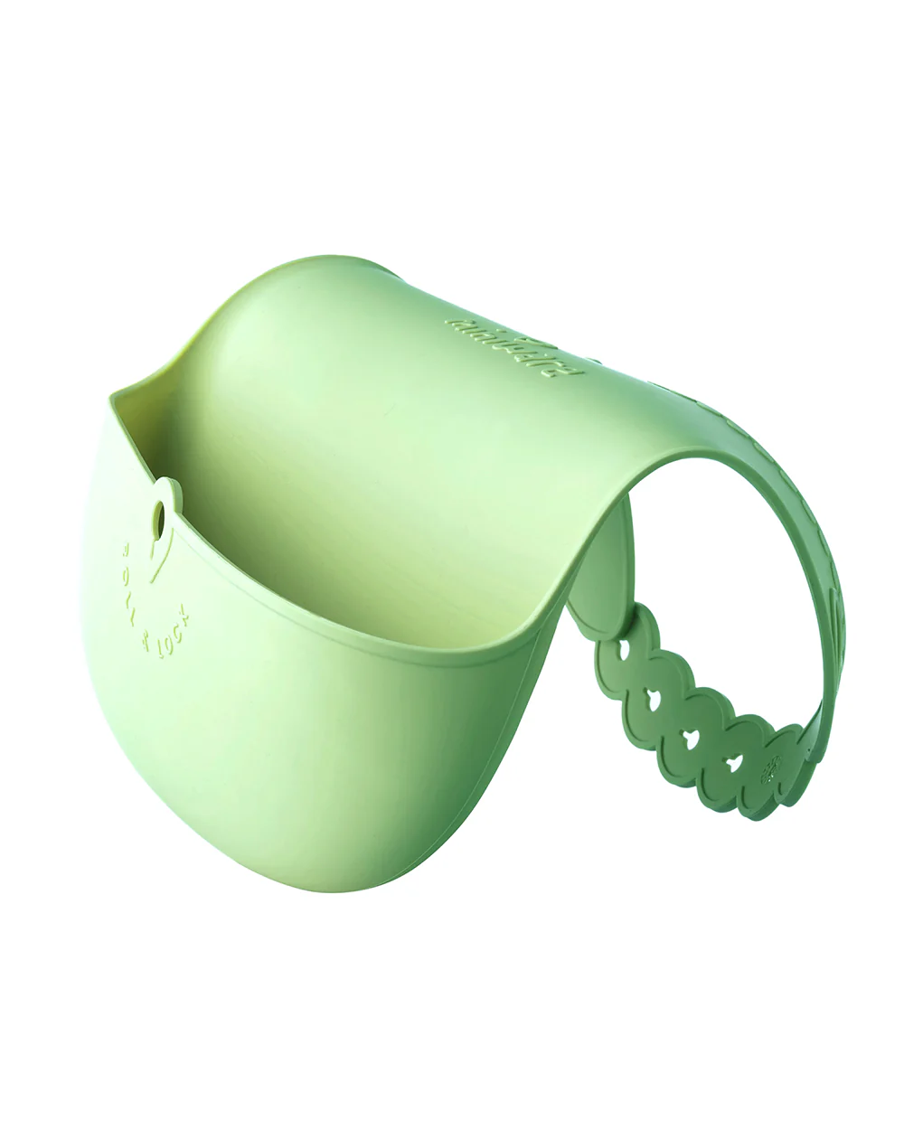 Miniware Roll & Lock Waterproof Silicone Bib-Crumb Catcher To Reduce Mess-Key Lime-For Infants - Image 3