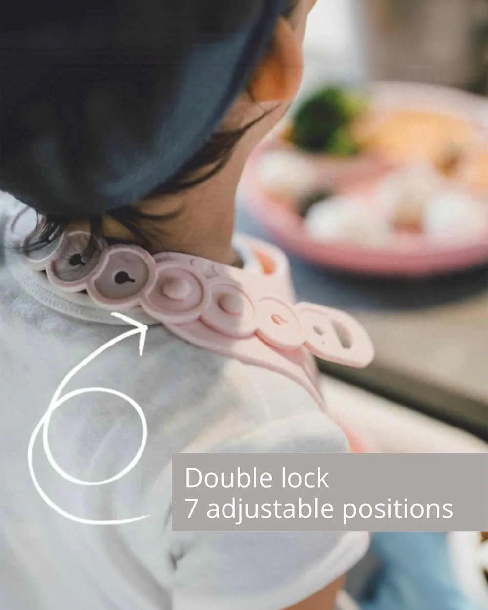 Miniware Roll & Lock Waterproof Silicone Bib-Crumb Catcher To Reduce Mess-Key Lime-For Infants - Image 9