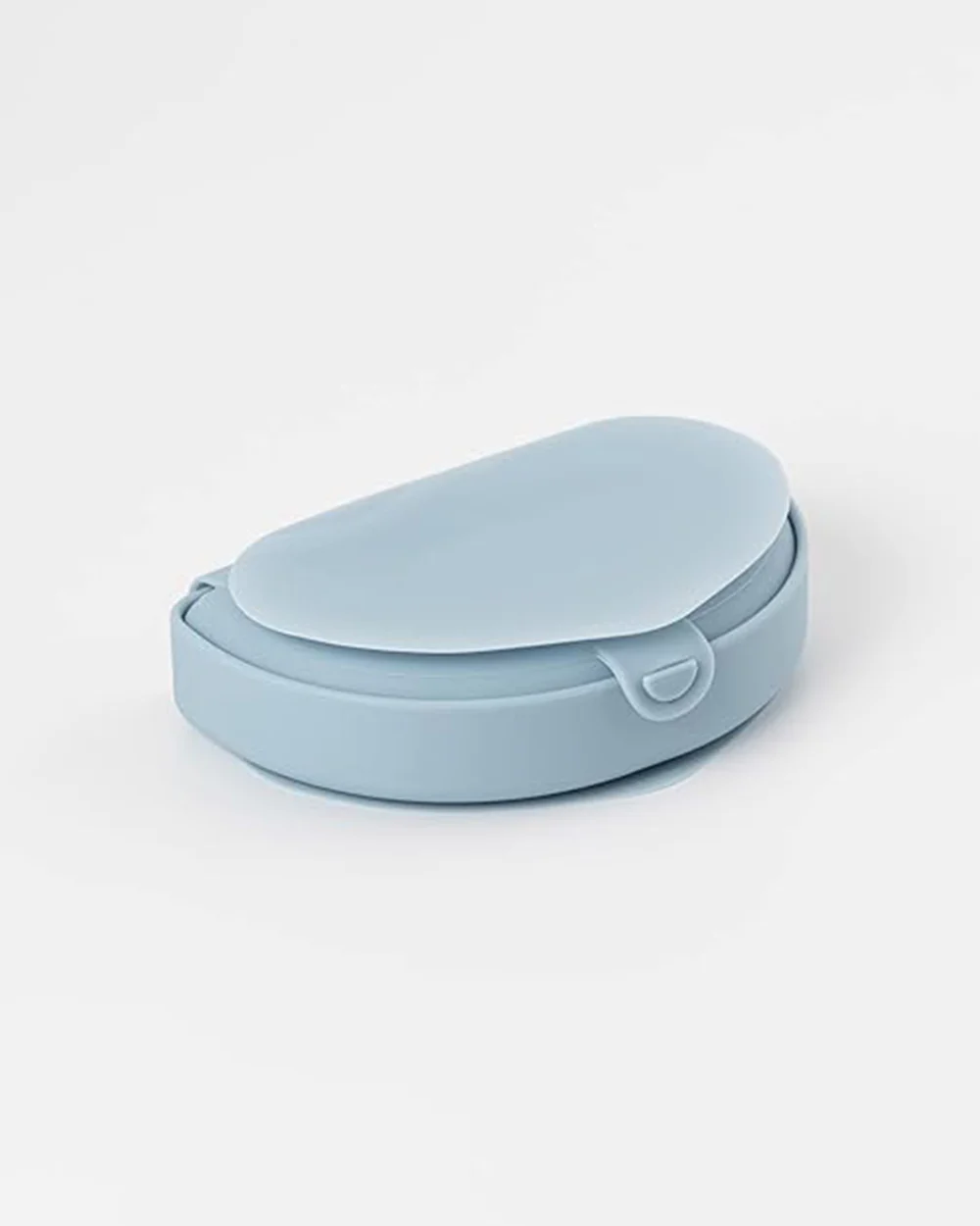Miniware Silifold-Chicory Blue-Foldable Plate-With Suction Base & 2 Divided Sections-For Feeding Infants - Image 2