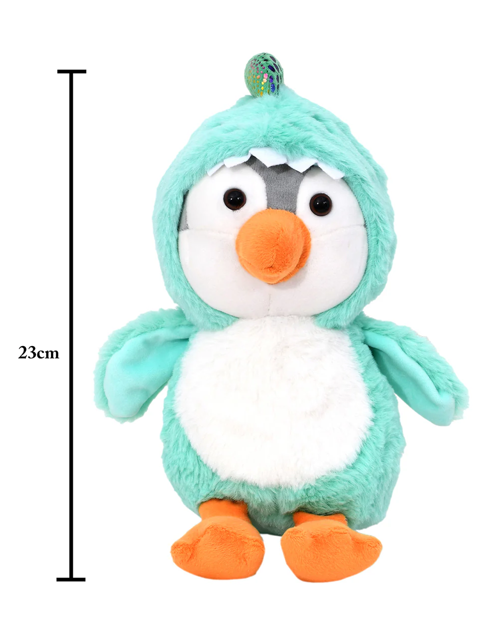 Mirada Turquoise Hoodie Penguin Stuffed Soft Toy-Plush Cuddly Toy For Newborn - Image 6