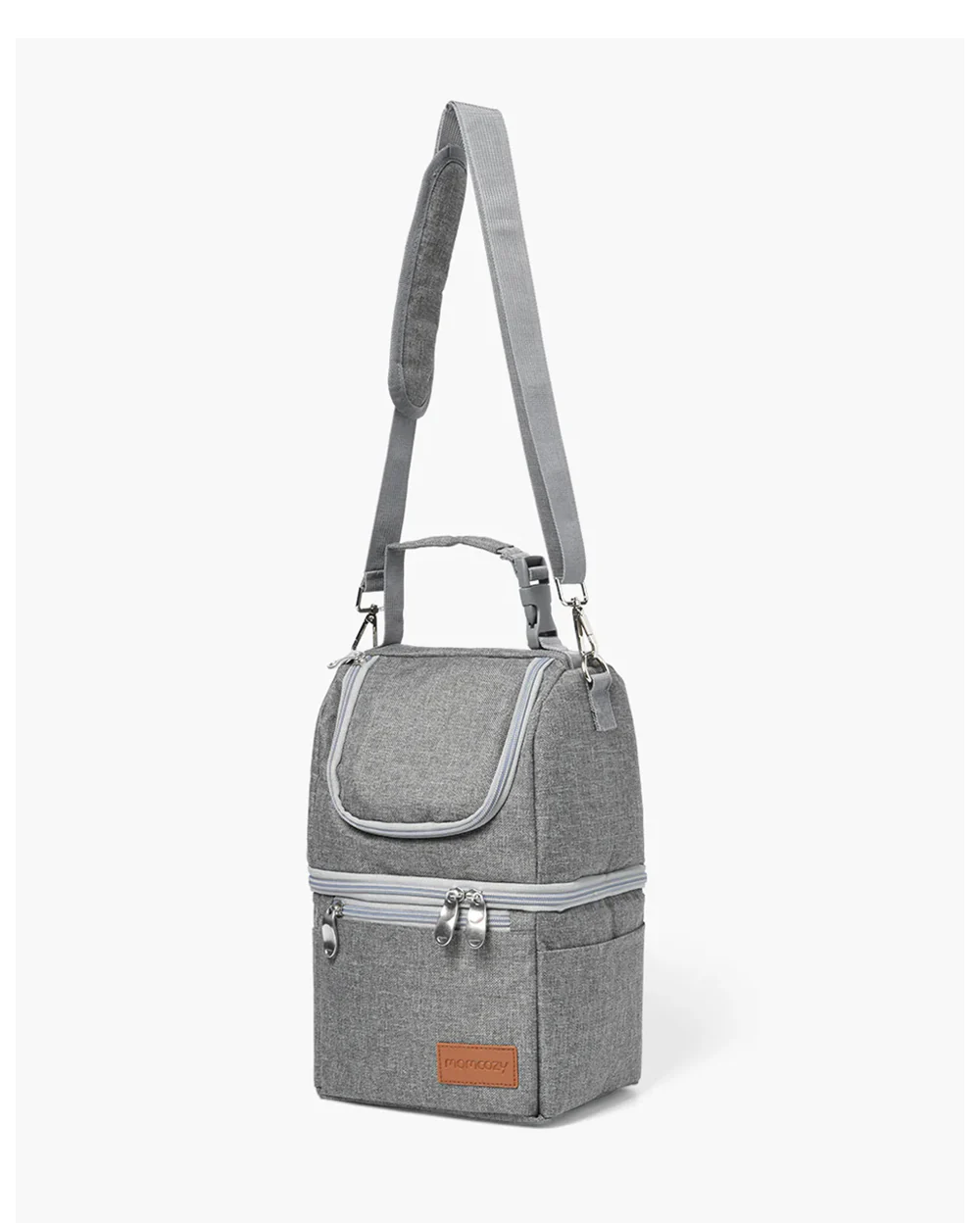 Momcozy Multi-Function Breast Milk Cooler Bag-Holds Up to 6 Bottles-Removable Middle Layer-Grey - Image 4