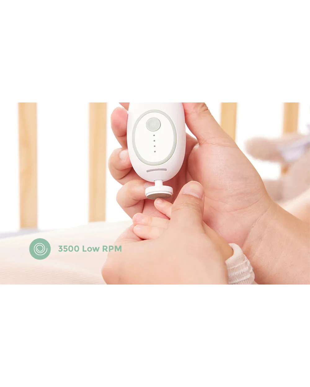 Momcozy Electric Baby Nail File-With 7 Replacement Pads & 360° Ring Light-Green - Image 16