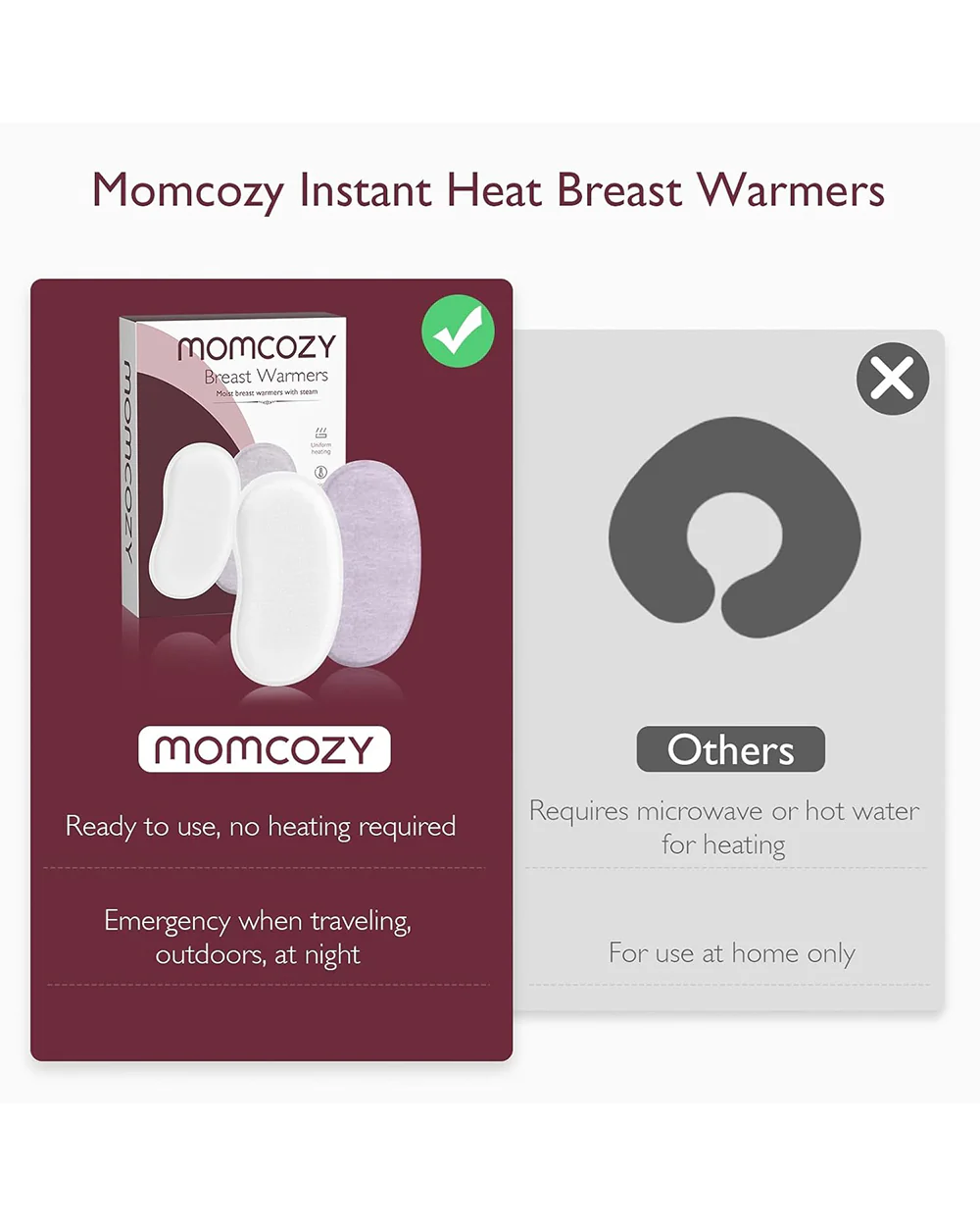 Momcozy Instant Heat Breast Warmers-Ready to use-No Heating Required-Individually Packaged-Hot Therapy for Clogged Milk Ducts-Improve Milk Flow-Pack of 4 - Image 5