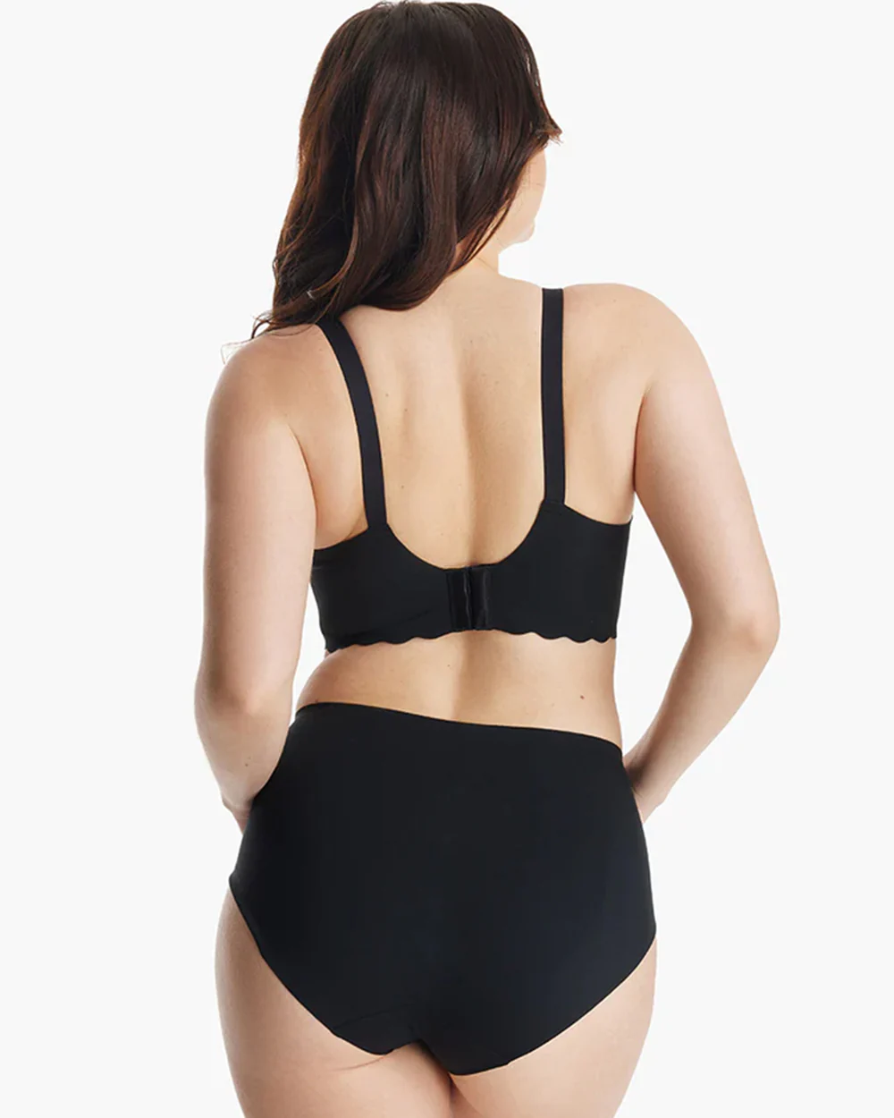 Momcozy Jelly Strip Seamless Nursing Bra-Compatible with Breast Pumps-Adjustable Padding-Front Clasps-Black - Image 2