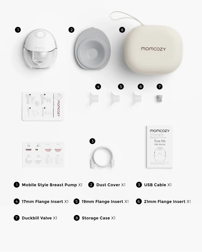 Momcozy M6 Wearable Mobile Style Single Electric  Breast Pump - 3 Modes & 9 Suction Levels - Portable - Rechargeable - Grey - Image 10