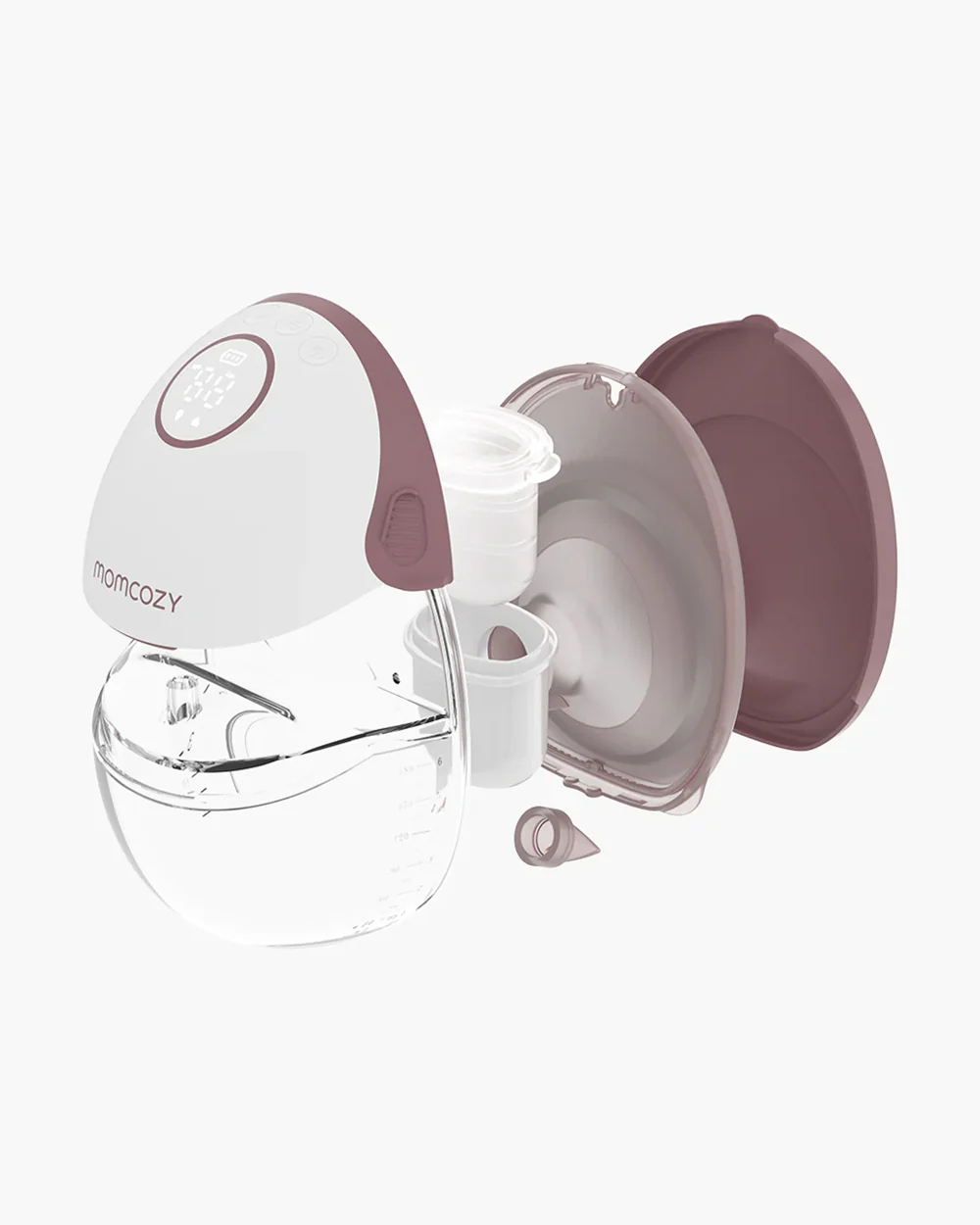 Momcozy M6 Wearable Electric Breast Pump-2nd-Gen Motor for Powerful Suction-3 Modes & 9 Levels-Flange Size-24mm-Red-Pack of 2 - Image 6