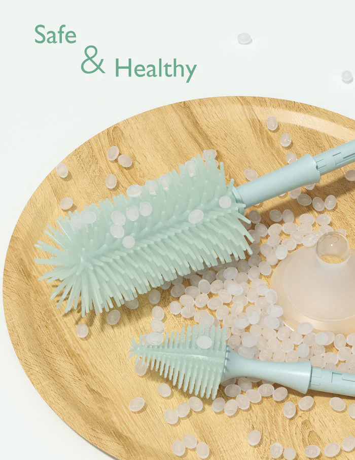 Momcozy Push-Press Bottle Brush Kit - Press Bubble Design for Effortless, Hygienic, 360° Cleaning - Image 5