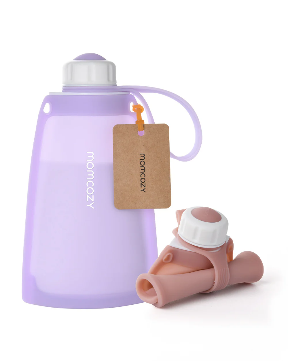 Momcozy Silicone Reusable Milk Storage Bags-Strong Seal-Knob Lid Design-Freezer Safe-100% Leak Proof-Pack of 2-Light Purple and Grey- 250 ml - Image 8
