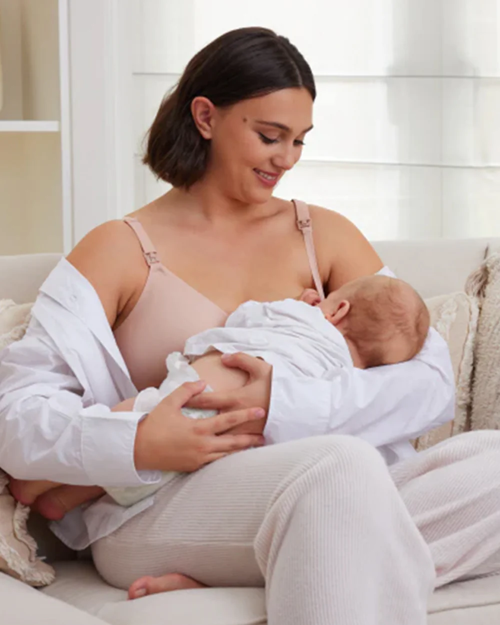 Momcozy Ultra Soft & Omni Maternity Nursing Bra-Wire Free & Padded-Front Clasps-Full Coverage-Skin - Image 9