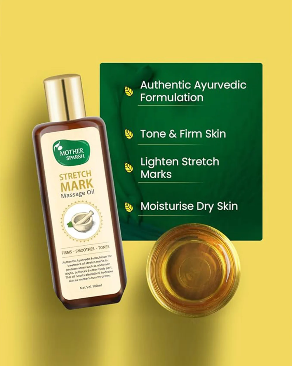 Mother Sparsh Stretch Marks Oil-Lightens Stretch Marks-Skin Firming & Toning-Non Sticky-Pregnancy Safe - Image 3