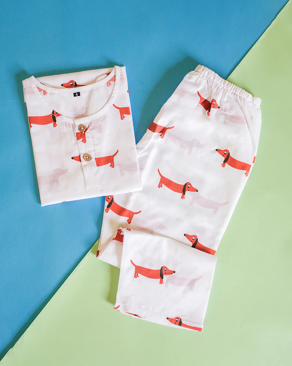 Mouse in The House A Dog's Life Nightsuit-Animal Printed-Cotton-For Infants - Image 6