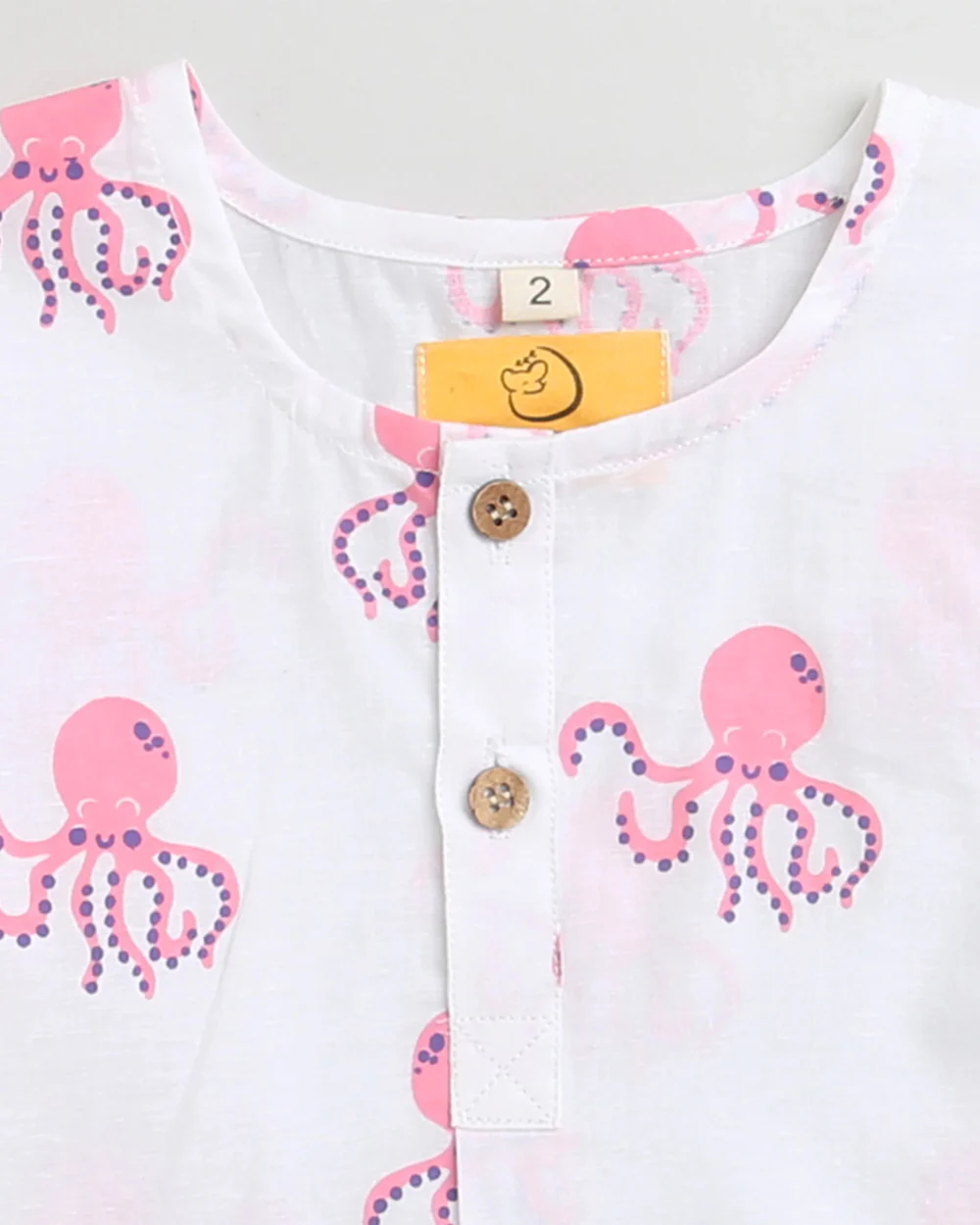 Mouse in The House Hearty Octopus Nightsuit-Animal Printed-Cotton-For Infants - Image 3