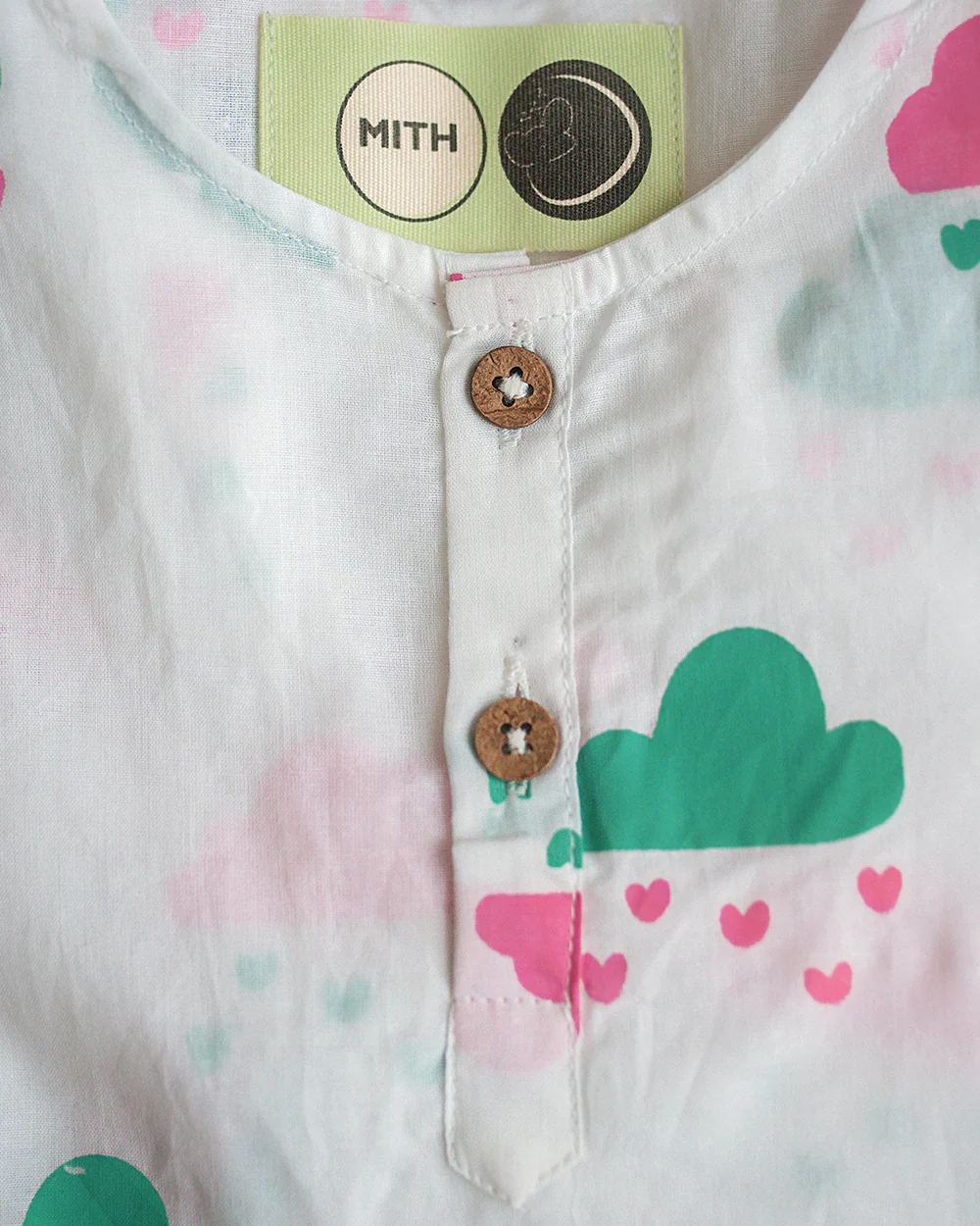 Mouse in The House Little Cloud Nightsuit-Printed-Cotton-For Infants - Image 4