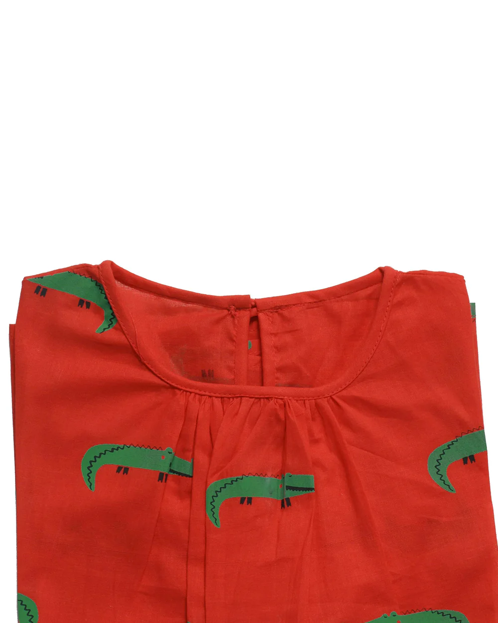 Mouse in the House Red Frock Dress-Printed-A Line-Cotton-For Infants - Image 4
