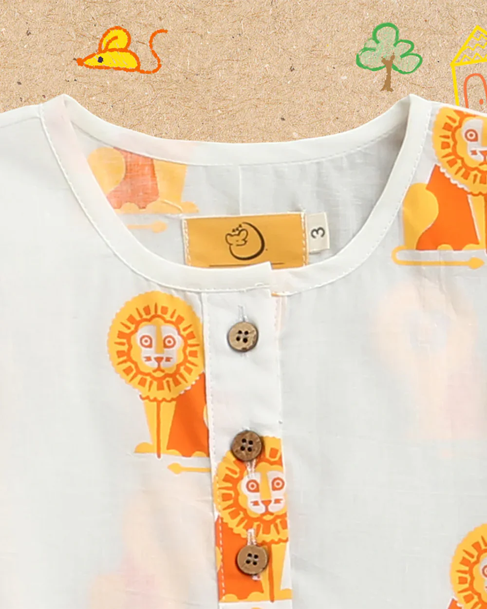 Mouse in The House T-shirt & Shorts Set-The Regal Lion-Cotton-For Infants - Image 8