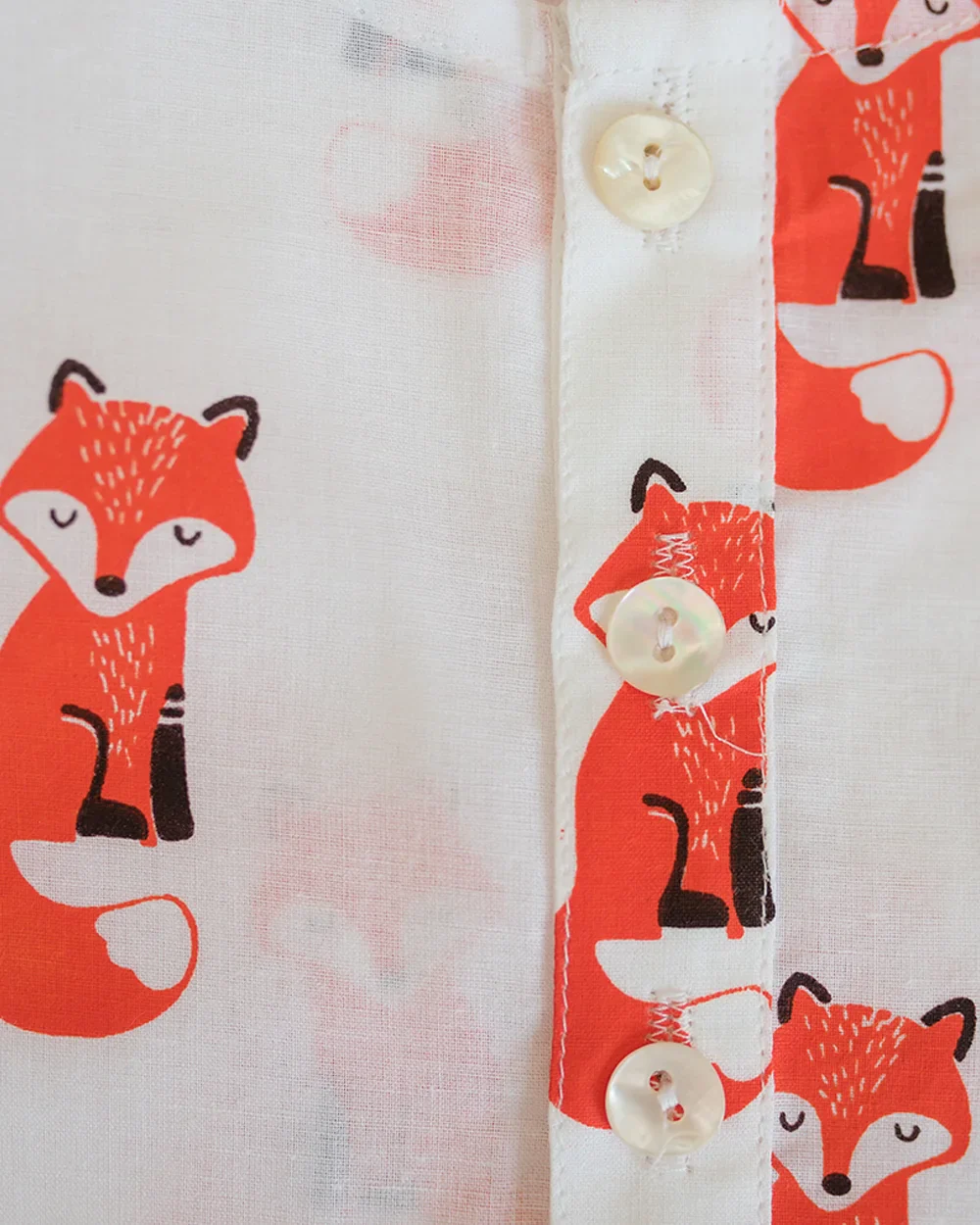 Mouse in the House White & Red Nightsuit-The Bushy Fox-Cotton-For Infants - Image 6