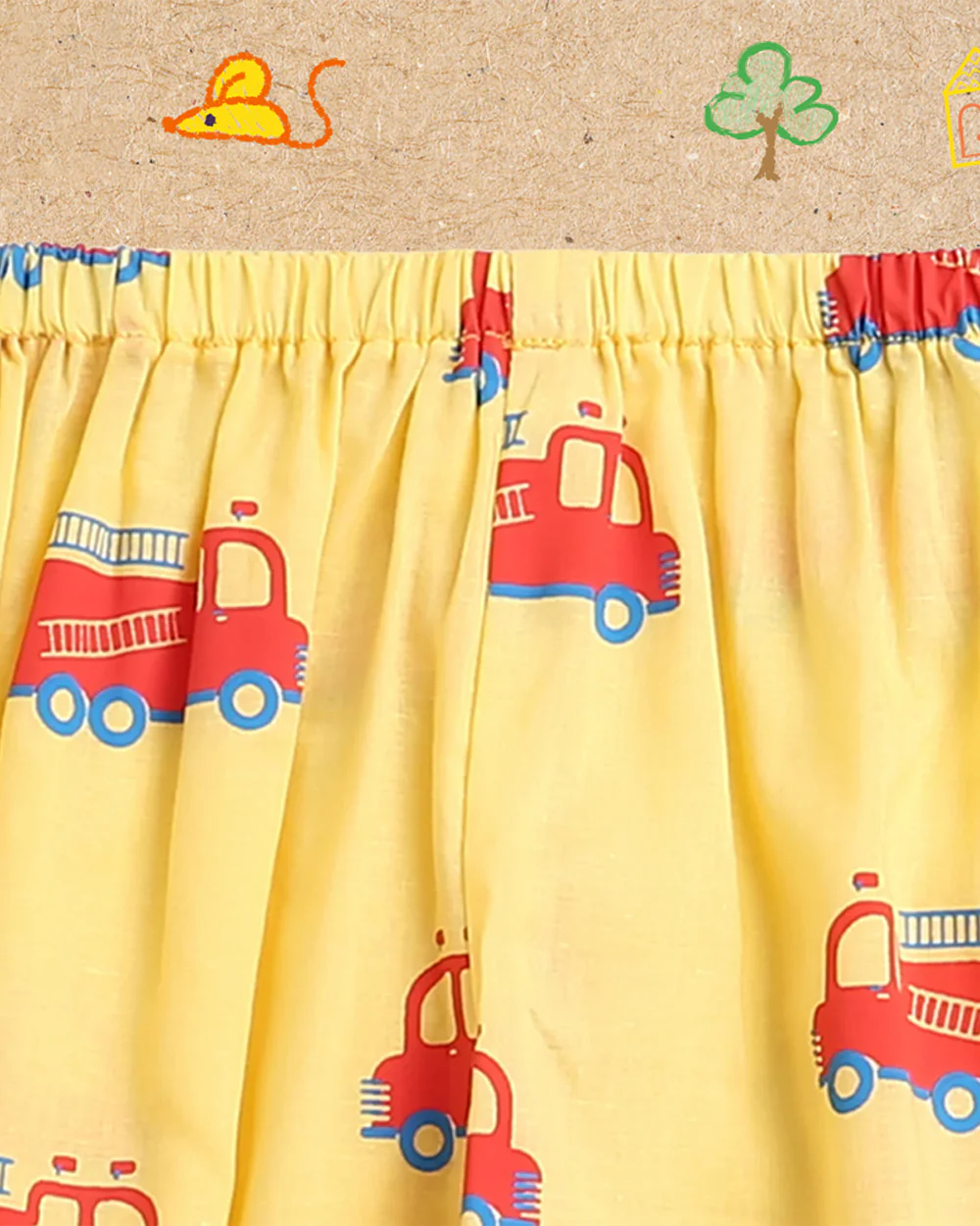 Mouse in The House Yellow Nightsuit-The Fighter Truck-For Infants - Image 7