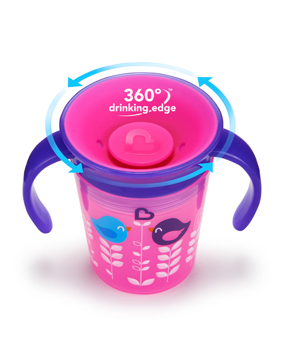 Munchkin Miracle 360 Degree Decorated Trainer Cup-Bird-Auto Flow Stop-177 ml-For Infants - Image 2