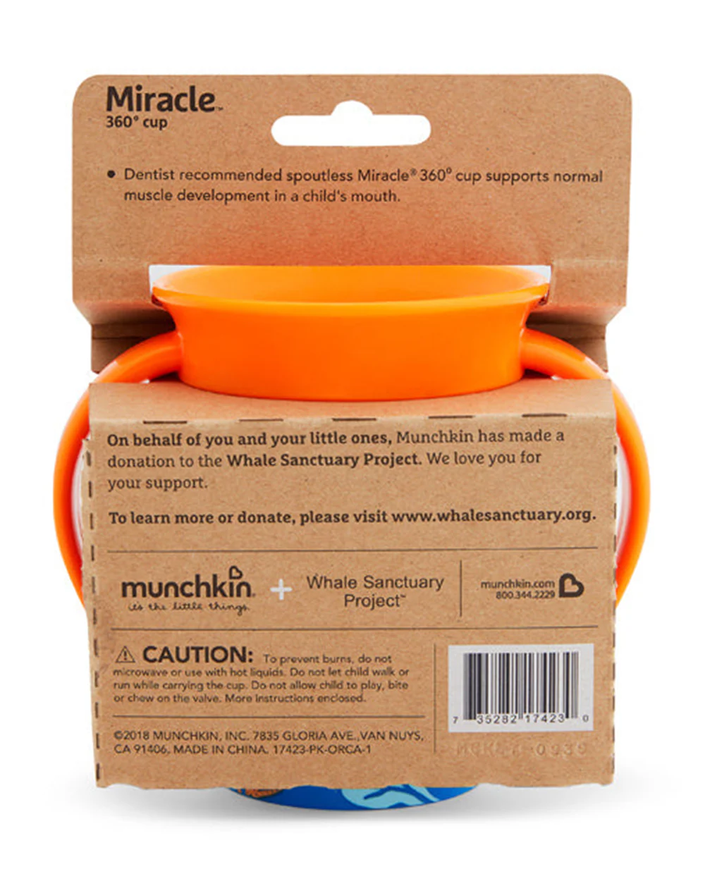 Munchkin Miracle 360 Degree WildLove Trainer Cup-Orca-Auto Flow Stop-For Infants - Image 10