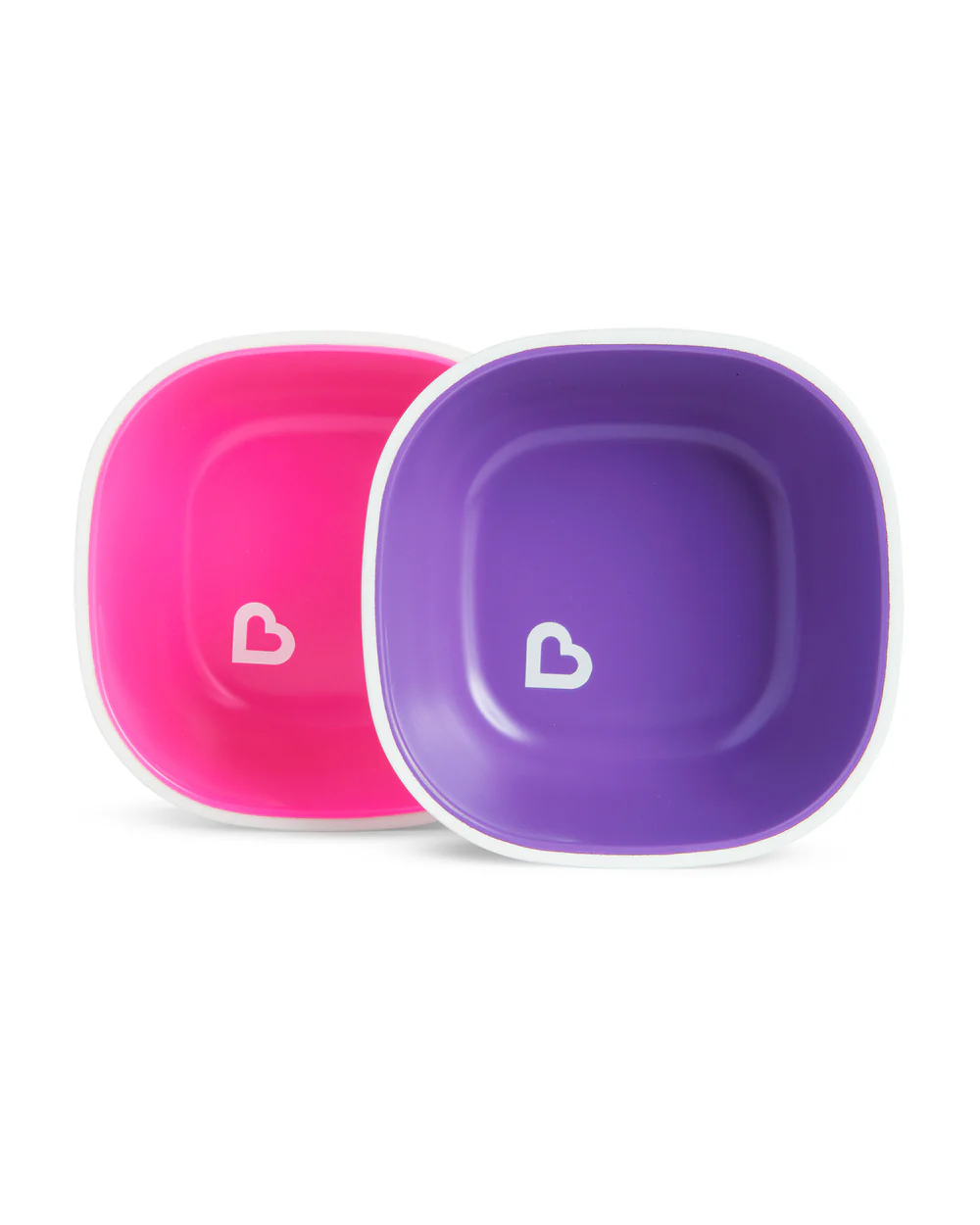 Munchkin Splash Bowls-Non Slip Base-Pack of 2-Pink & Purple-For Feeding Infants