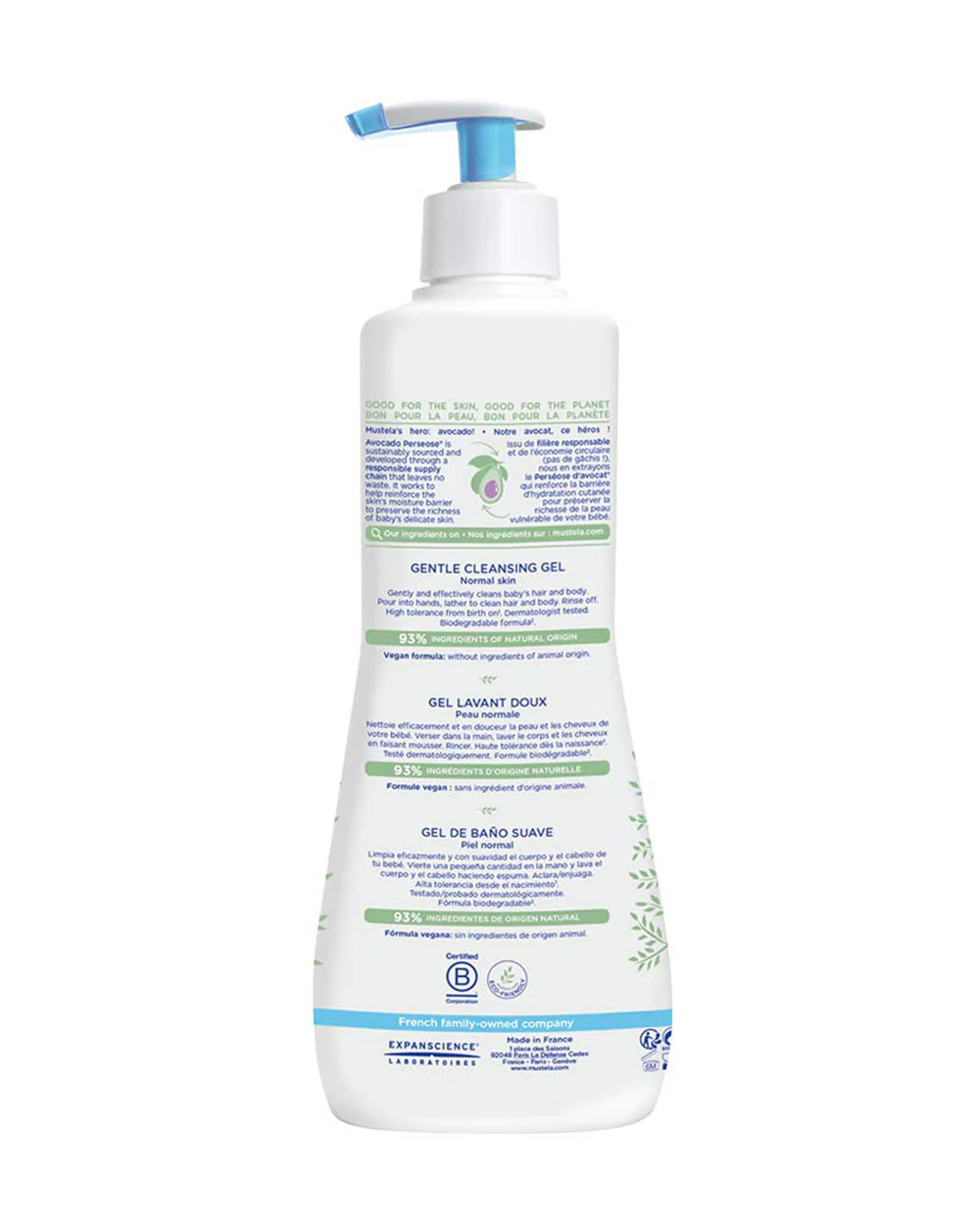 Mustela Gentle Cleansing Gel-Baby Hair & Body Wash-With Avocado & Vitamin B5-Prevents Dryness & Skin Irritation-Hypoallergenic & Tear Free - Image 2