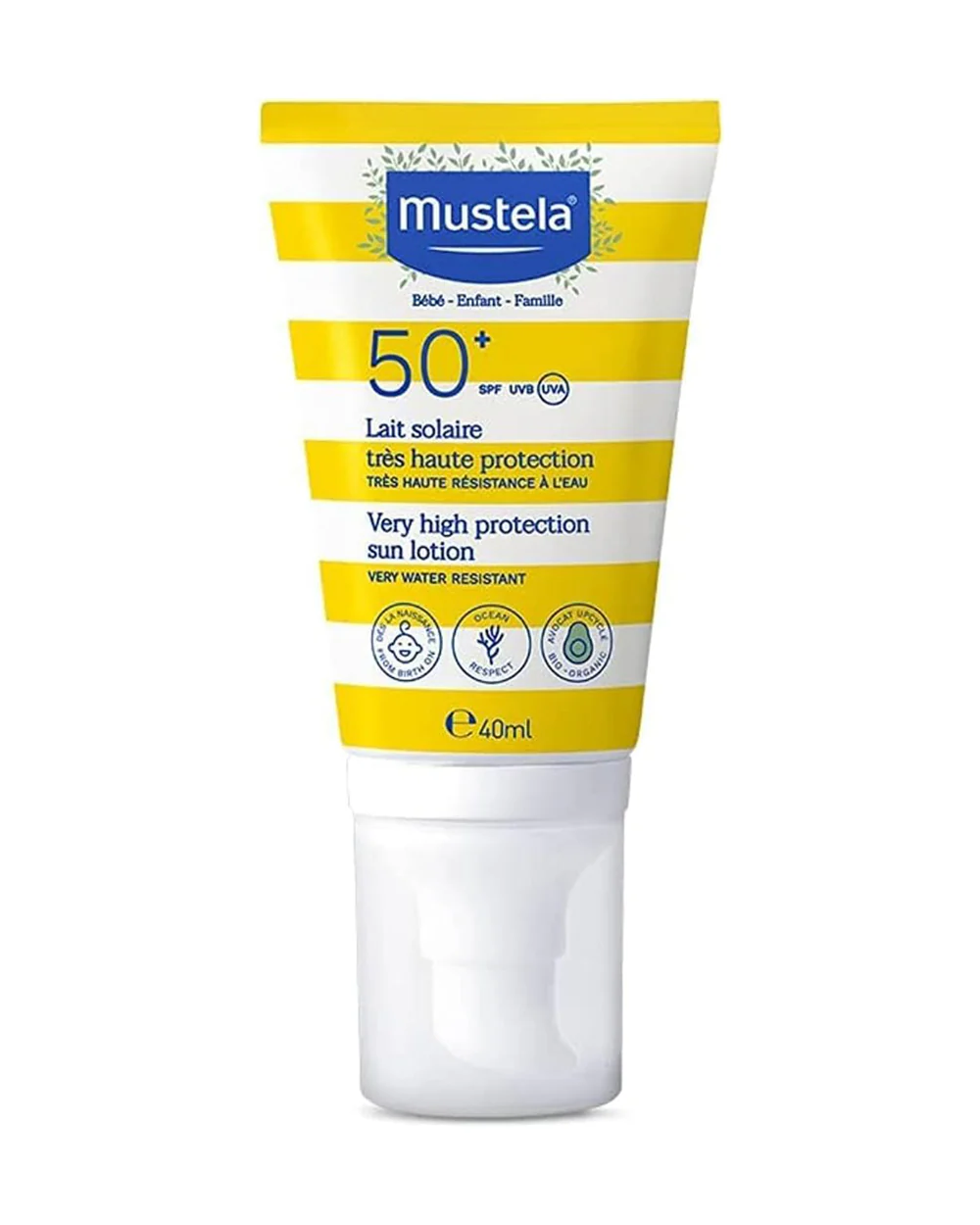 Mustela High Protection SPF 50+ Baby Sunscreen-With Avocado-Stays Effective in Water - Image 21
