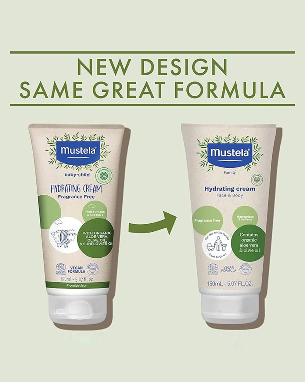 Mustela Hydrating Baby Cream-With Olive Oil & Aloe-Protects Skin, Reduces Redness & Irritation-Non-Staining, Fragrance & Dyes Free - Image 6