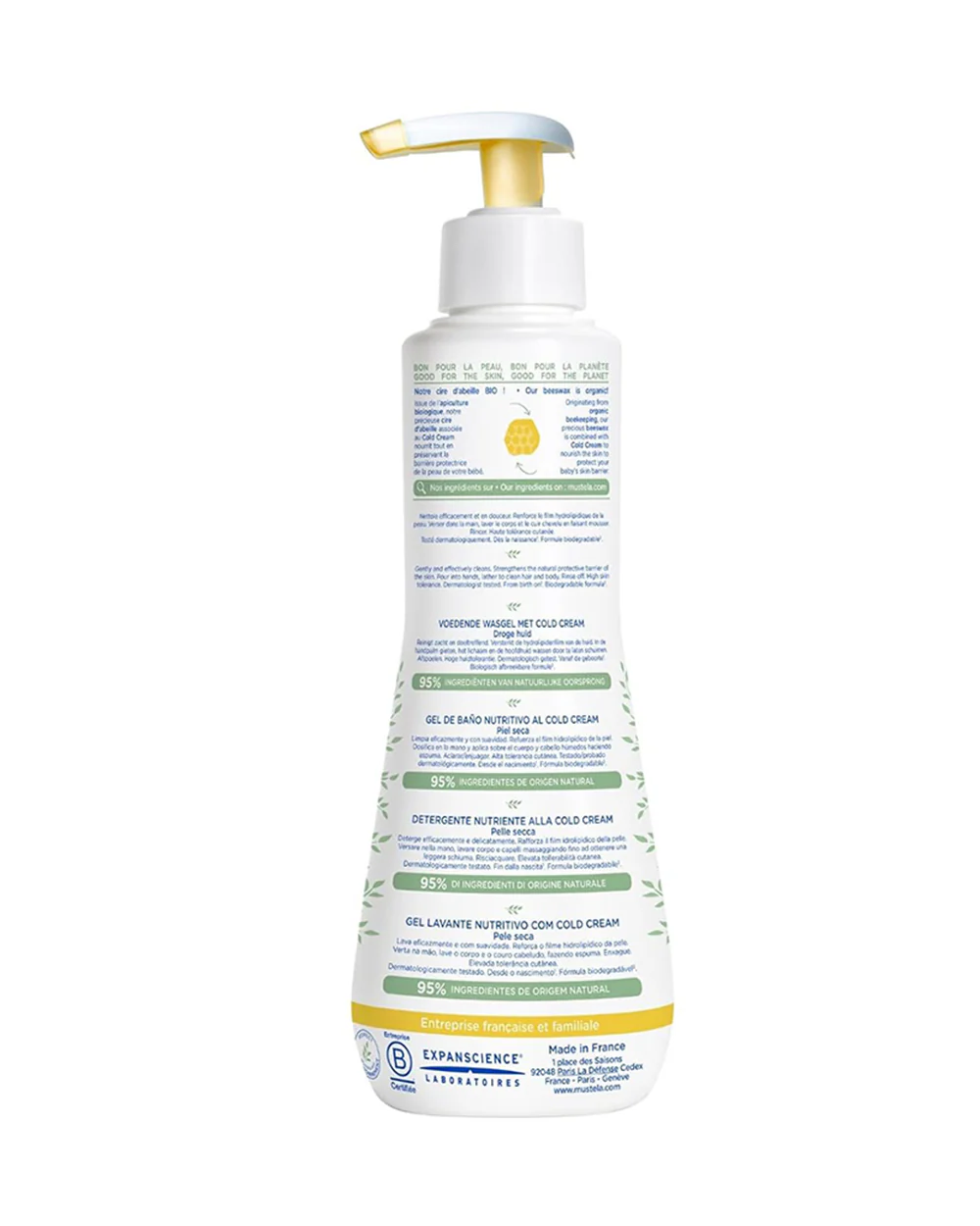 Mustela Nourishing Baby Cleansing Gel with Cold Cream-Baby Hair & Body Wash-With Avocado-pH Balanced & Tear Free Formula - Image 2