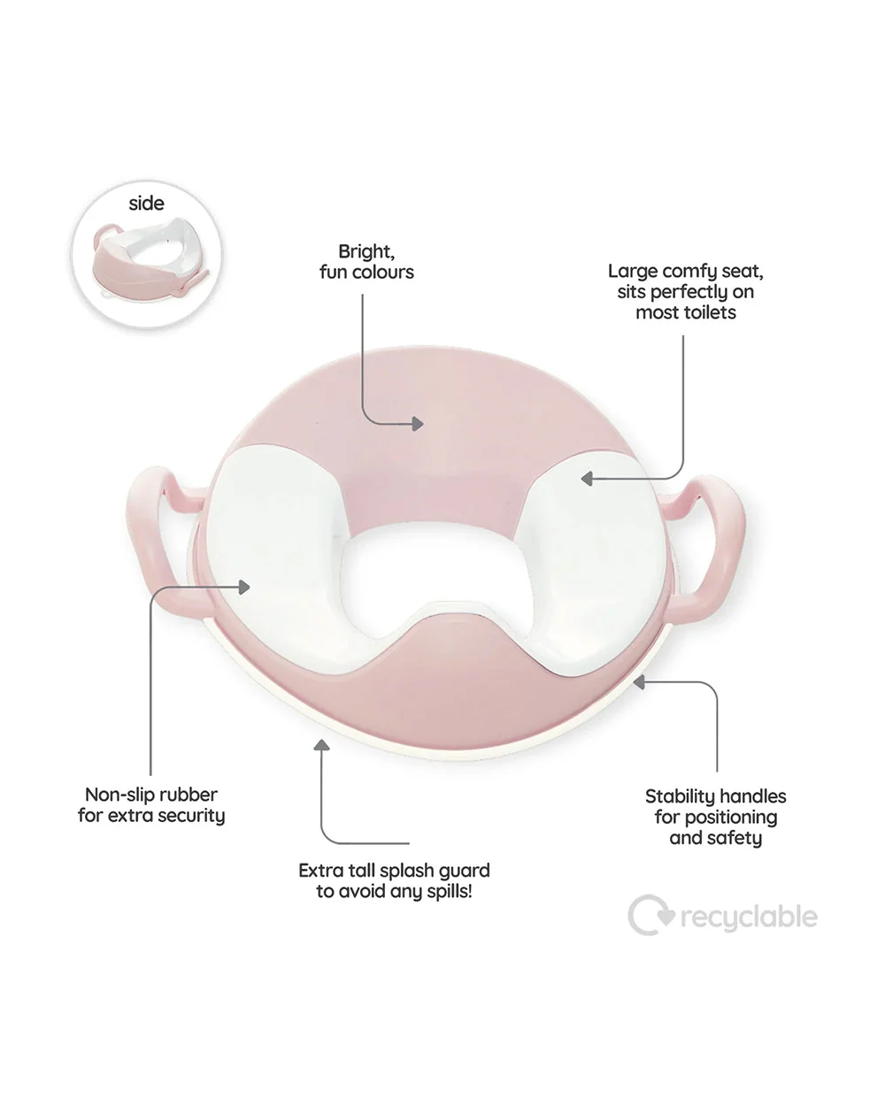 My Carry Potty Blush Pink My Little Potty Seat with Step Stool-15M+ - Image 5