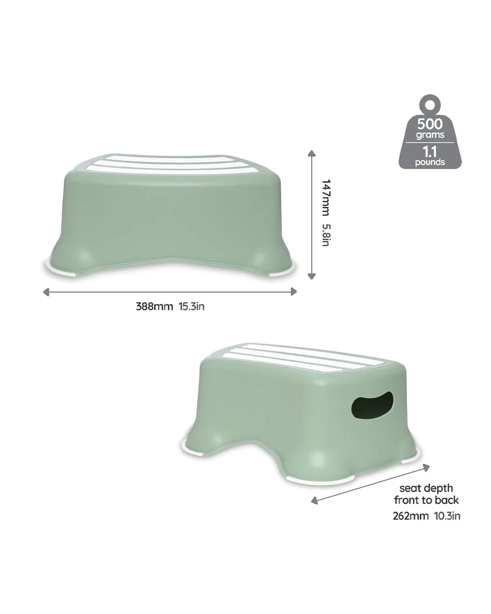 My Carry Potty Sage Green My Little Potty Seat with Step Stool-15M+ - Image 10