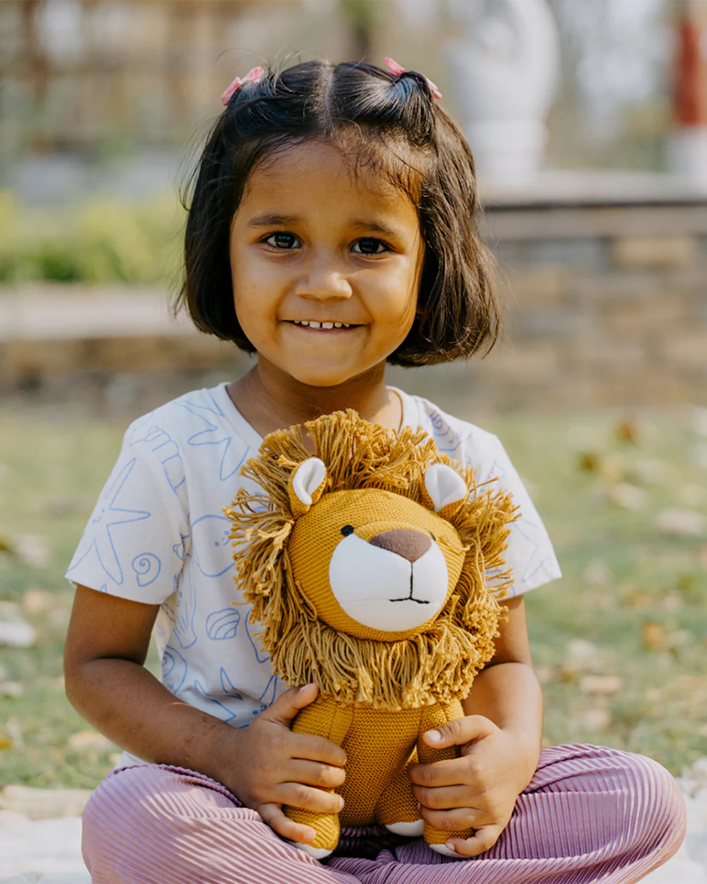 Nesta Toys Leo The Lion-Knitted Cotton Soft Toy-Encourages Imaginative Play-0M+ - Image 12