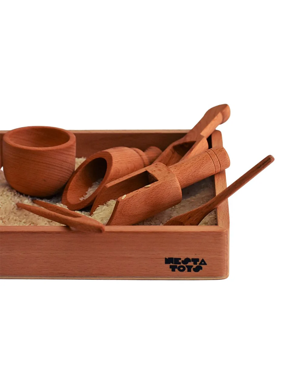 Nesta Toys Sensory Wooden Toy Set With Montessori Tray-Indoor Toy-24M+ - Image 3
