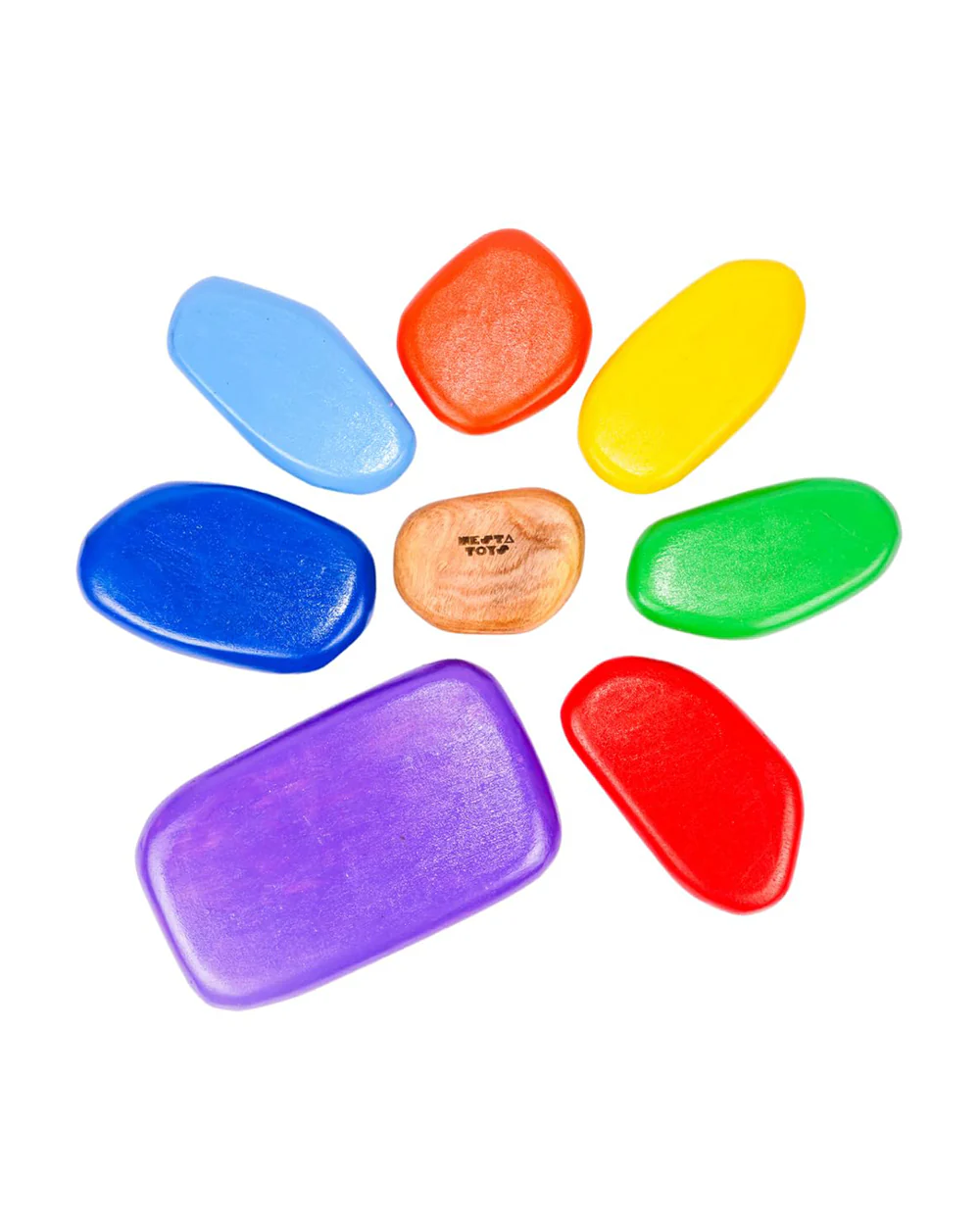Nesta Toys Wooden Balancing Pebbles Puzzle-8 Pieces-Enhances Hand Eye Coordination-Learning & Educational Toys-24M+ - Image 2