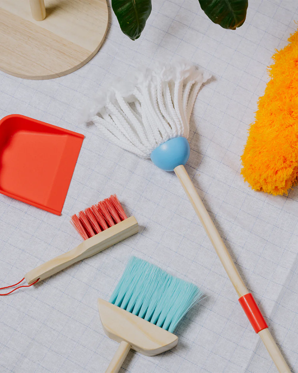 Nesta Toys Wooden Cleaning Set-Pretend & Play Toy-Includes 6 Pieces-Encourages Cleanup-36M+ - Image 3