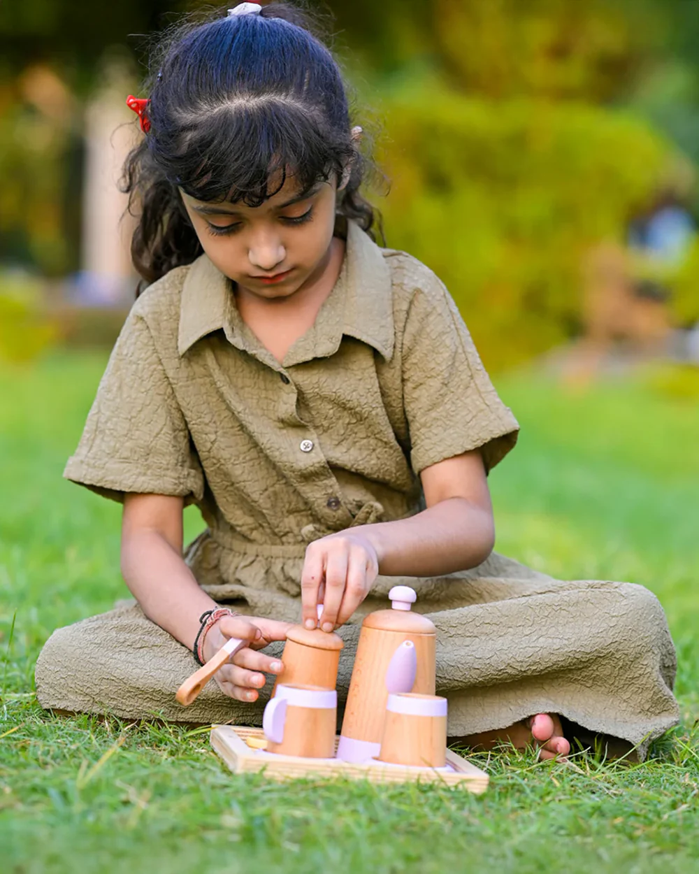 Nesta Toys Wooden Tea Set-10 Pieces-Enhances Role Play-Pretend & Play Toy-24M+ - Image 9