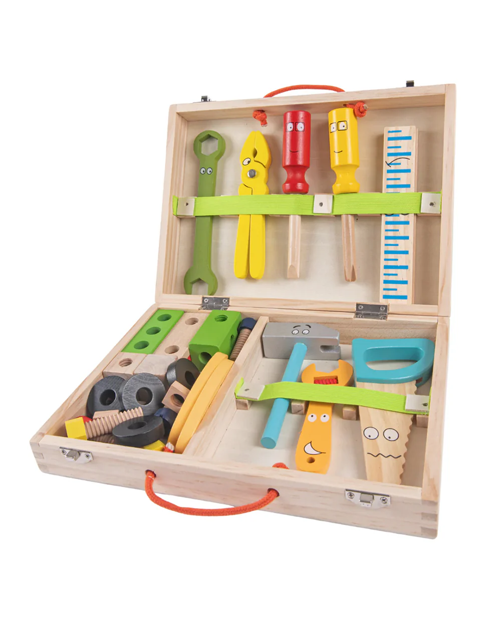Nesta Toys Wooden Tool Kit Set & Tool Box-Includes 33 Tools-Promotes Role Play-Pretend & Play Toy-36M+ - Image 3