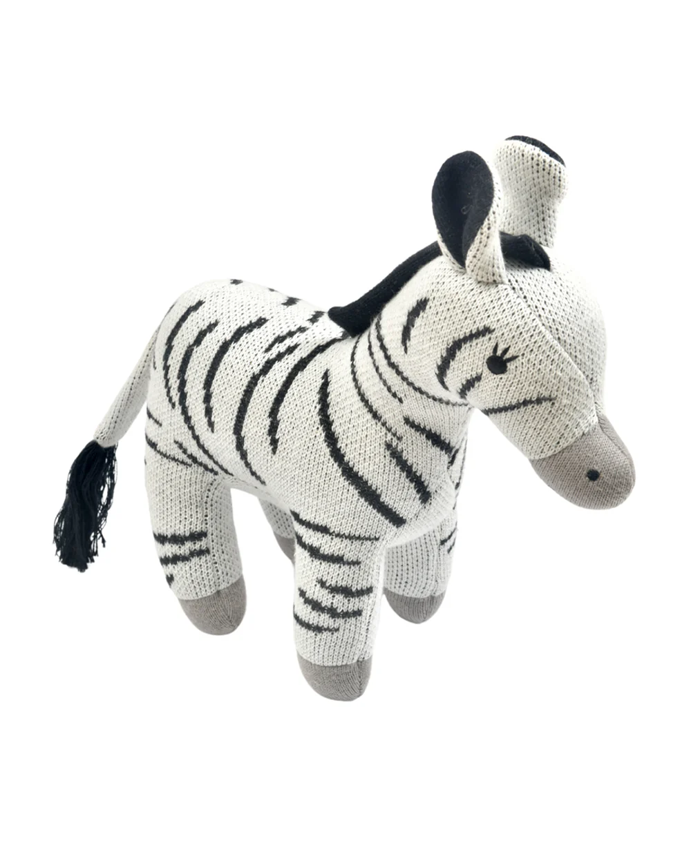 Nesta Toys Zippy The Zebra-Knitted Cotton Soft Toy-Encourages Imaginative Play-0M+ - Image 2