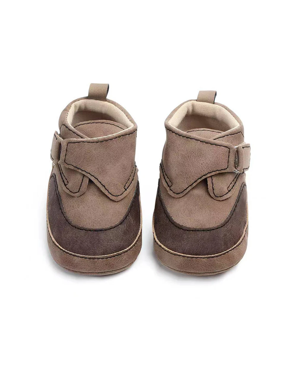 NINO BELLO Brown Shaded Velcro Shoes For Infants - Image 2